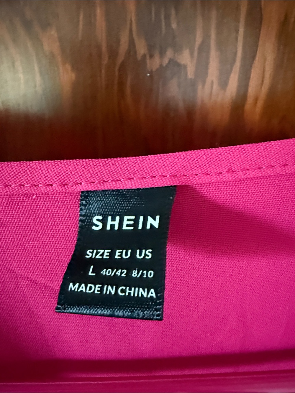 Bright Pink V-Neck Women's Top - Picture 2 of 2